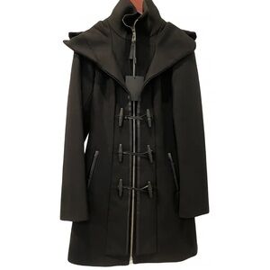 Mackage Aritzia Leather Wool Peacoat Jacket